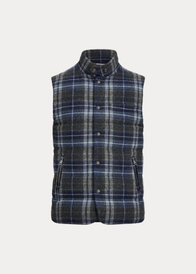 Colete Ralph Lauren Whitwell Plaid Down Homem 57092-XUZM